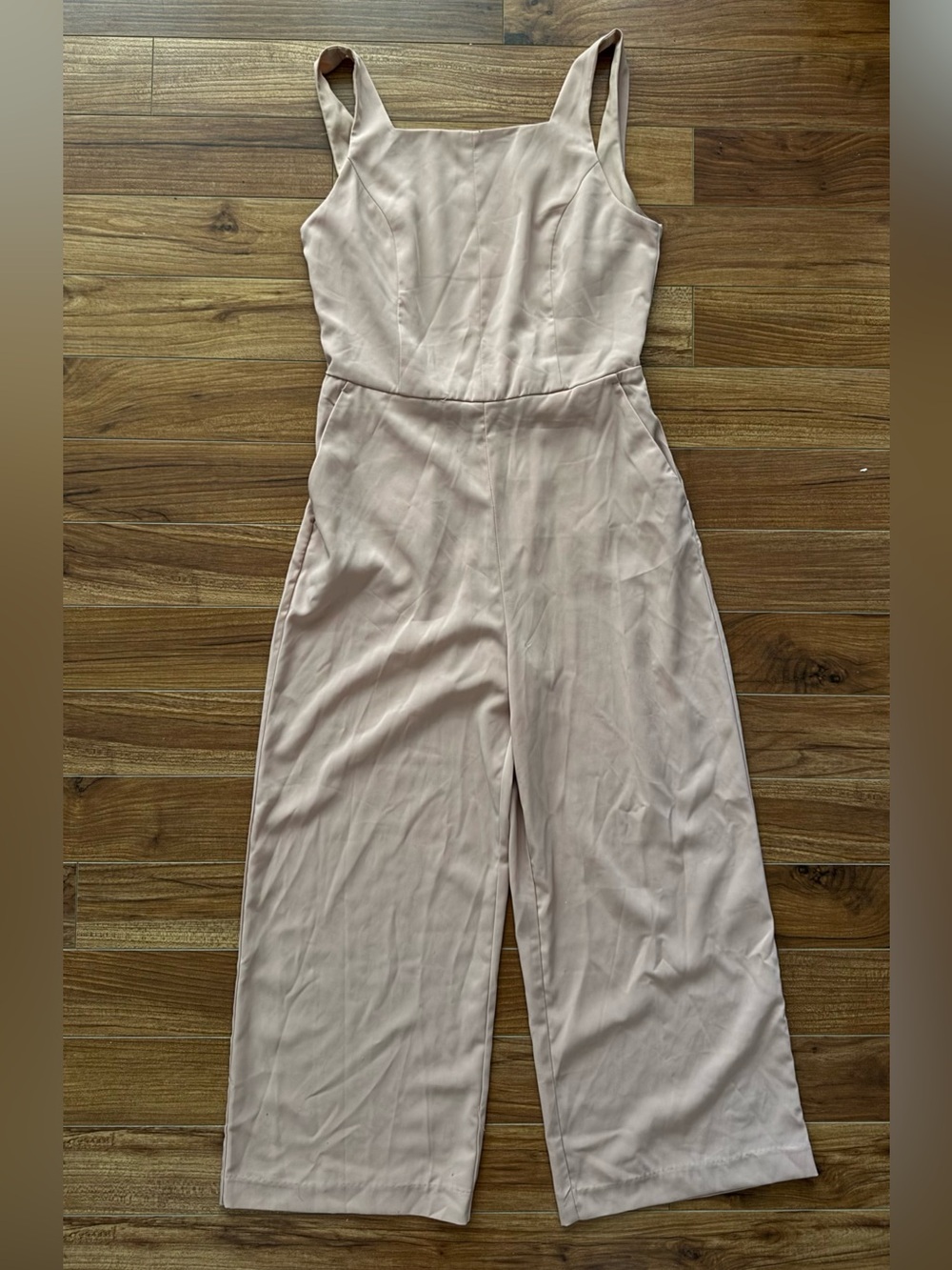 Dynamite Rugby Tan Tie-Back Wide-Leg Jumpsuit / Romper NWT Size P/S